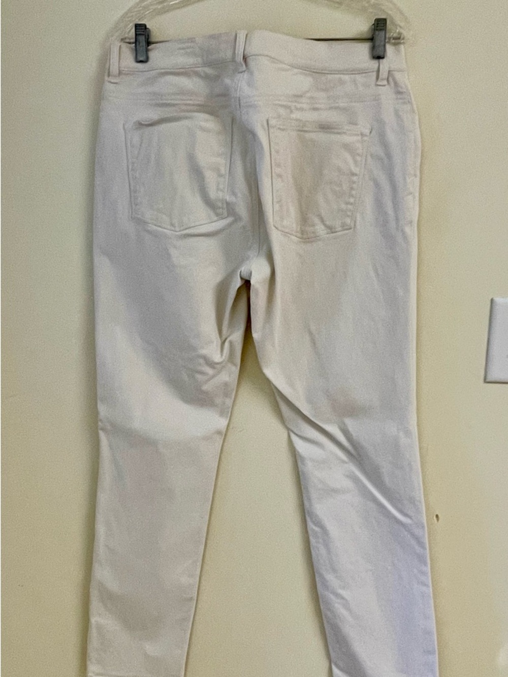 Lauren Ralph Lauren Cream Straight Leg Pants Size 12 Stretch - Picture 4 of 6
